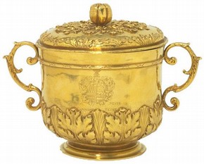 The Bowes cup, mark of Jacob Bodendick, London, 1675-6. Museum no. 63-1993