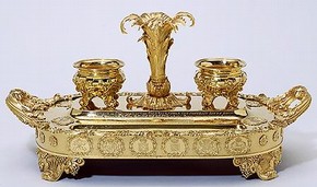 The Castlereagh Inkstand, marked by Paul Storr and Philip Rundell, London, 1818-19 and 1819-20. Museum no. M.8-2003
