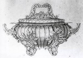 Attributed to Edward Hodges Baily, a design for a tureen, about 1815. Museum no. E.70-1964