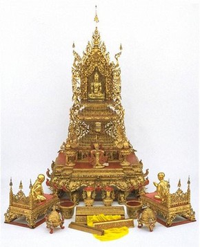 Mandalay Buddhist Shrine (detail), 19th century. Museum no. IS.11:1-1969