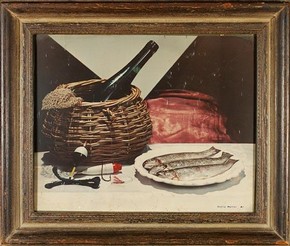 Curtis Moffat, 'Trout and Creel', about 1935, from the collection of Penelope Smail