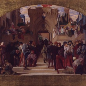 'Industrial Arts Applied to War', oil painting, Lord Leighton, 19th century. Museum no. 992-1873