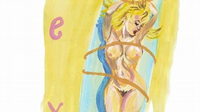 Hannah Rollings. Book entitled 'Utterly Mindless Thrills: a Peep Show into the Romance Novel', laser-printed from original artwork in gouache and collage.