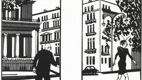 Andrzej Klimowski. Artwork to 'Horace Dorlan', linocut. Published by Faber and Faber, London, 2007.