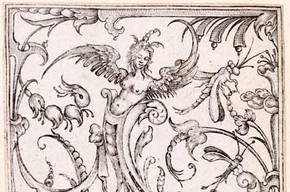Engraving (plate 10) from 'De Grotesco perutilis Liber per Nacasius Rousseel ornatissimo viro Domino G Heriot', by Jan Barra after Nicasius Roussel (working 1570-1620), early 18th century.