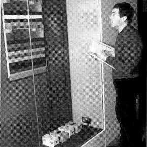 Fig.1. Monitoring dimensional change in a painted panel.