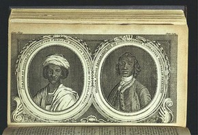 Job Ben Solomon (left) and William Ansah Sessarakoo, England, print on paper, published 1750. National Art Library pressmark PP.501.G