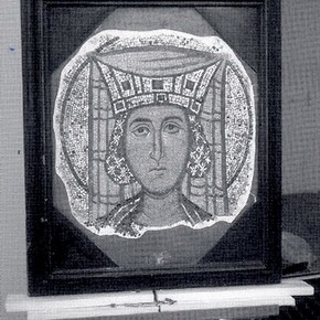Fig. 1 The Mosaic displayed in the Victorian print frame. Photography V