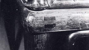 Fig. 2 Corner section of main frame showing mitre joint incorporating wedged double tenons in bed end