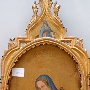 Frame after conservation and re-gilding, attached to panel with new support
