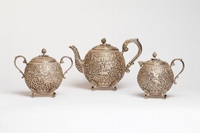 Tea set, 1880 - 1890. Museum no. IS.162, 163 and 164-2007 