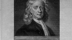 Fig.7. Mezzotint of Sir Isaac Newton, James Macardel (after Enoch Seeman). Museum no. E 1604-1948