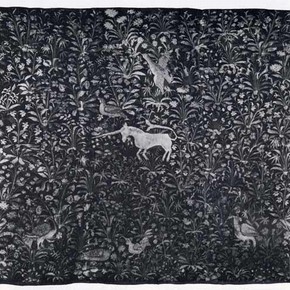 Fig. 1. The Unicorn Tapestry before conservation. Museum no. 232-1894