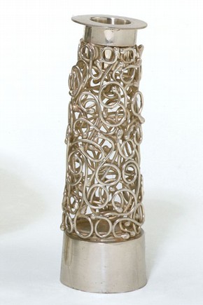 Havdalah candlestick, made by Eli Gera. Museum no. M60&a-1981