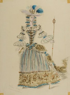 Costume for the Queen in 'The Sleeping Beauty', Oliver Messel, 1946, Museum no. S.12-2006