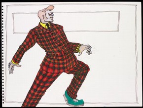 Costume design for ‘Highland Fling,' Lez Brotherston,1994, Museum no. S.326-2002. © Lez Brotherston