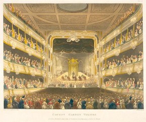 Covent Garden Theatre, Augustus Charles Pugin & Thomas Rowlandson, 1808. Museum no. E.274-1947