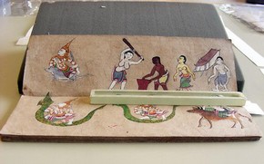 The astrologer's book undergoing treatment [Museum no. IM.6-1935]