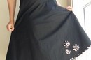 Nichola Prested. Black refashioned dress.