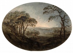 Reverend William Gilpin, 'Landscape'. Museum no. Dyce 736