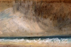 Joseph Mallord William Turner, 'Study of Sea: Stormy Sky'. Museum no. P.21-1938