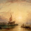 Anthony Vandyke Copley Fielding, 'The Sands at Ryde: Sunset'. Museum no. 564-1882