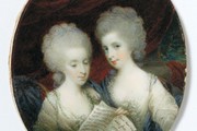 Samuel Shelley, 'Portrait miniature of Misses Annabella and Mary Craufurd', 1782. Museum no. P.7-1925