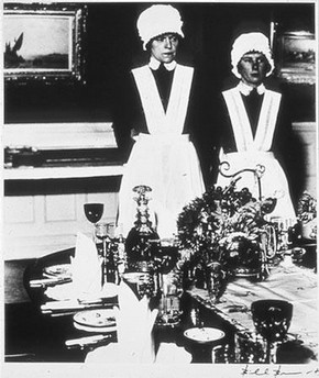 Parlourmaid and Under-parlourmaid Ready to Serve Dinner, Bill Brandt, 1938 © Bill Brandt Archive Ltd.