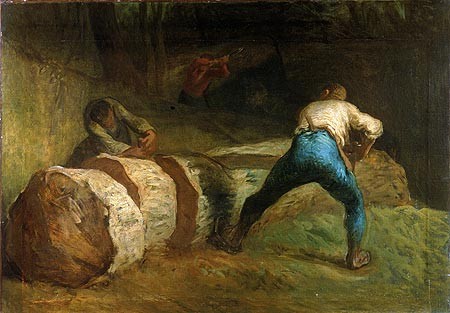 The Wood Sawyers, Jean-François Millet. Click for the full size version