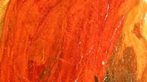 Detail of 'The Shipwreck of Don Juan' showing bright red highlight on the central figure's beret. Click to enlarge