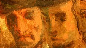 Detail of 'The Shipwreck of Don Juan' showing the flesh paint of the shipwrecked survivors. Click to enlarge