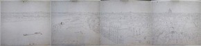 Original drawings for the Panorama 'View of Paris from the Seine', exhibited at Leicester Square, London in 1803, Henry Aston Barker (1774-1856), May 1802