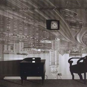 Camera Obscura Image of Boston’s Old Custom House in a Hotel Room, Abelardo Morell (b.1948) 1999 Copyright Abelardo Morell Click here for full size version and additional information for this image