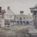 The Market Place, Ross, Hertfordshire, Cornelius Varley (1781-1873) 1803 Click here for the full size version and additional information for this image