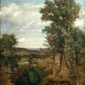 John Constable (1776-1837), Dedham Vale, 1802, oil on canvas, 43.5 x 34.4cm, Museum no. 124-1888. Given by Isabel Constable, 1888