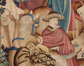 Detail of Boar and Bear Hunt, Devonshire Hunting Tapestries, Museum no. T.204-1957