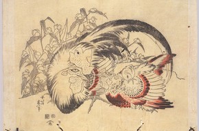 Chickens and Asiatic Dayflowers by Katsushika Hokusai, 1832. Museum no. E.1361-1916