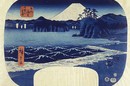 Shichirigahama Beach at Kamakura in Sagami Province by Utagawa Hiroshige, February 1855. Museum no. E.12067-1886