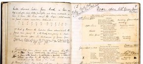 Detail of Mikado prompt book 'Z'. Text by W.S. Gilbert with handwritten notes by Savoy Theatre stage manager W.H. Seymour, 1885, Museum no. THM/73/1/11