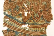 Fragment of resist-dyed Indian textile, 15th century or later. Museum no. IS.72-1972