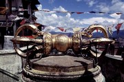 Vajra at Swayambhunath stupa, Kathmandu, Nepal. © John Huntington
