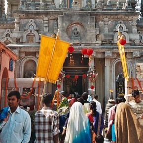 Pilgrims at Bodhgaya, India. Photograph by John Clarke, 2009