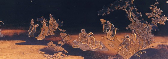 Namban Lacquer Panel, Japan, 1630-1690. Museum no. W.181-1910