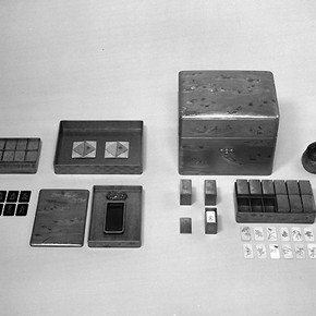 Equipment for the incense game, Japan. Items range from late 17th to early 19th century. Museum no. W.319-1916