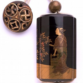Cleaning the house for the New Year by KanshosaiKan, Japan, late 18th - early 19th century. Museum no. W.207-1922