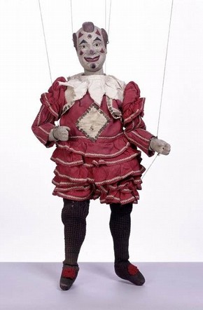 Clown marionette, Tiller-Clowes troupe, 1870s-1890s, Museum no. S.294-1999