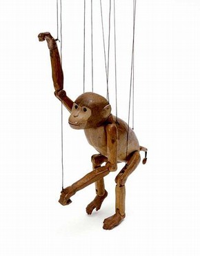 Monkey marionette, Arthur Wilkinson, 1920s. Museum no S.120-1987