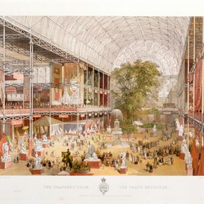 Souvenir of the Great Exhibition - The Transept from The Grand Entrance. Museum no. CIS 19627