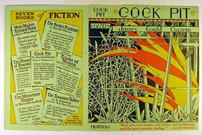 Dust jacket design by F. Mechau for 'Cock Pit', published by William Morrow, New York, 1928. Museum no. AAD/1995/8/05/598