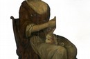 Dummy board of a woman peeling apples, unknown, about 1690. Museum no. W.43-1929